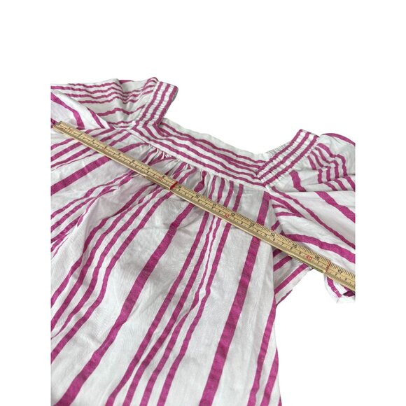 Loft Petite MP Womens Striped Top Cotton/Polyester Blend - Picture 7 of 9